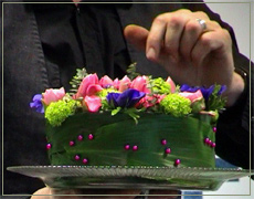 dekoracja stou - tort kwiatowy